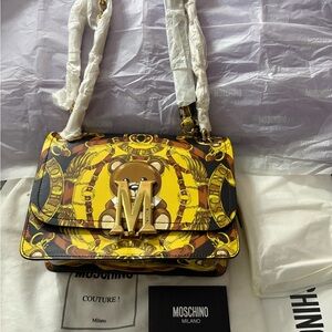 Moschino Yellow and Black Crossbody Bag